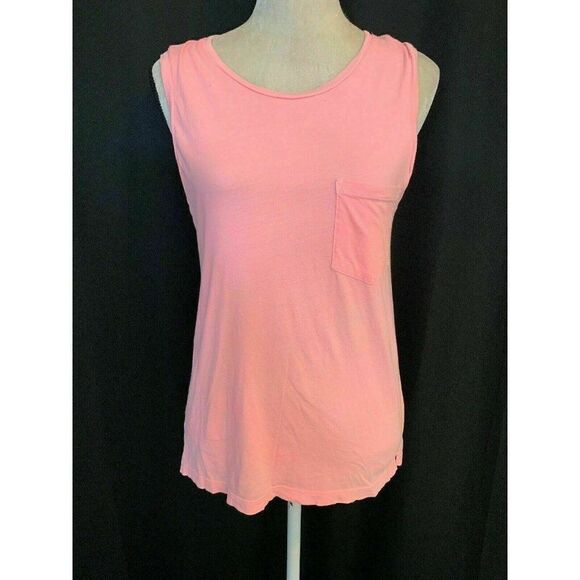 J Crew Womens Solid Pink Tank Top 100% Cotton - Picture 1 of 8
